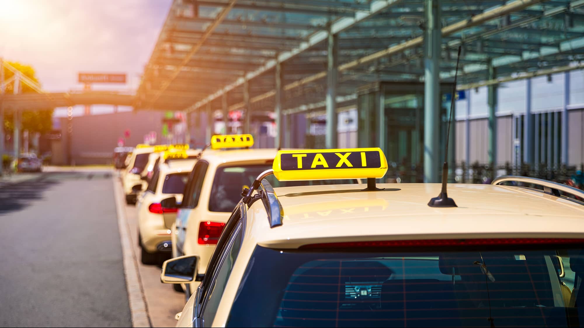 Taxis at airport