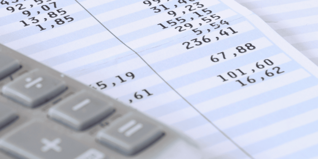 Calculator and numbers in payroll documentation